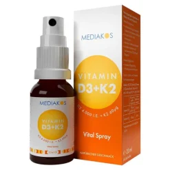 Hot Vitamin D3 + K2 4000 I.E. 60 µg Mediakos Vital Spray, 20 ml Vitamin K|Vitamin D (Colecalciferol)