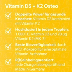 Discount R(h)ein Nutrition Vitamin D3 + K2 Osteo Tropfen, 30 ml