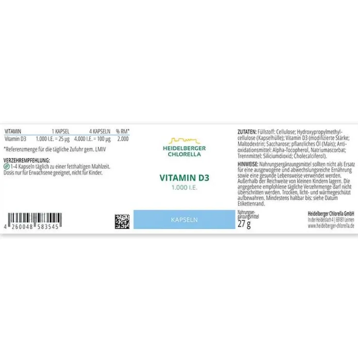 Vitamin D3 Kapseln, 60 St