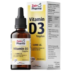 Best Zein Pharma Vitamin D3 Tropfen 1.000 I.E. 2100 Trop.ZeinPharma, 50 ml