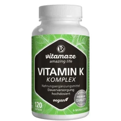 Clearance Vitamaze Vitamin K Komplex K1 + K2 vegan Kapseln, 120 St