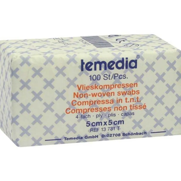 Sale Vlieskompressen 5x5 cm unsteril 4fach, 100 St Sterile Kompressen