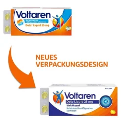 Outlet Voltaren Dolo Liquid 25 mg Weichkapseln, gegen Rückenschmerzen, 20 St