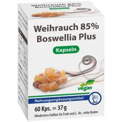 Weihrauch 85% Boswellia Plus Kapseln, 60 St Vitamin K|Vitamin D (Colecalciferol)