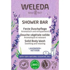 Weleda feste Duschpflege Lavender + Vetiver, 75 g