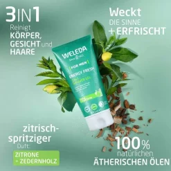 Clearance Weleda for Men Energy Fresh 3in1 Shower Gel, 200 ml