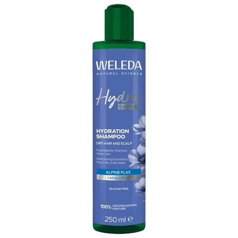 New Weleda Hydra Shine Feuchtigkeits-Shampoo Alpen-Lein, 250 ml