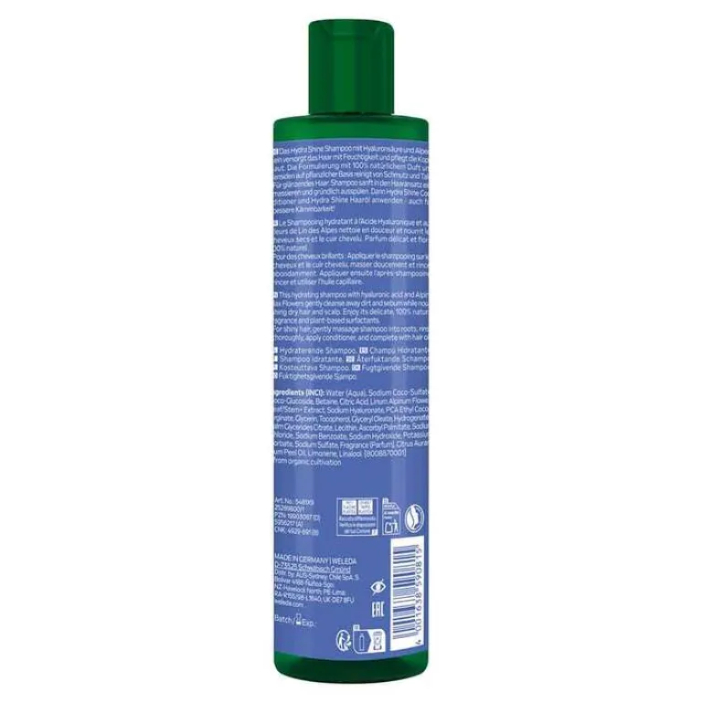 New Weleda Hydra Shine Feuchtigkeits-Shampoo Alpen-Lein, 250 ml