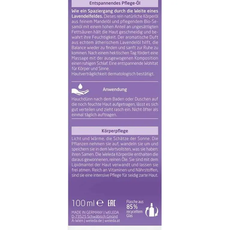 Hot Lavendel entspannendes Pflege-Öl, 100 ml Massageöle|Körperöle