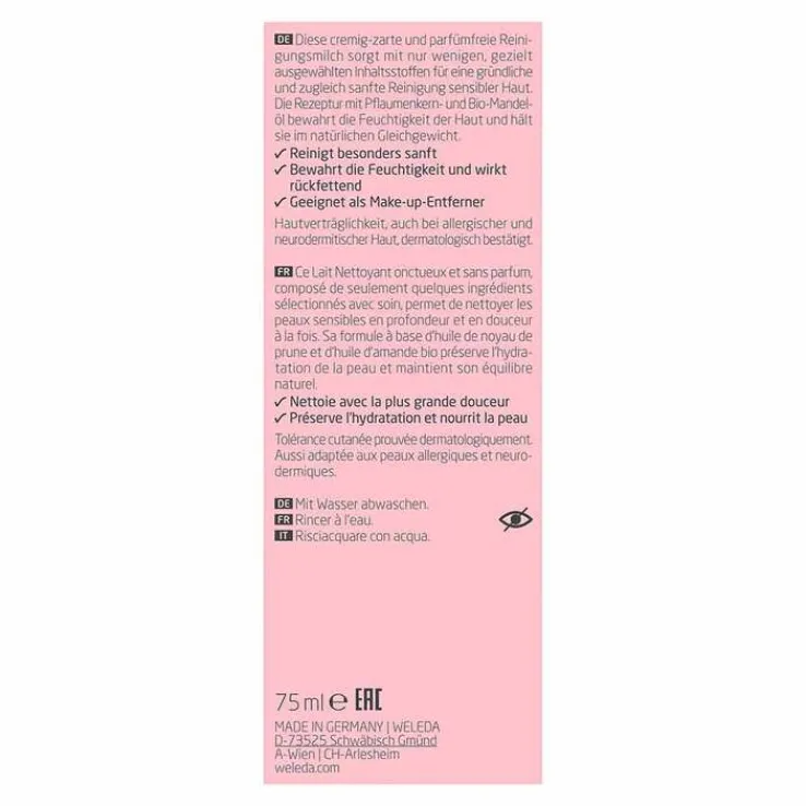 Weleda Mandel Sensitiv Reinigungsmilch, 75 ml
