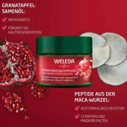 Weleda straffende Nachtpflege Granatapfel & Maca, 40 ml