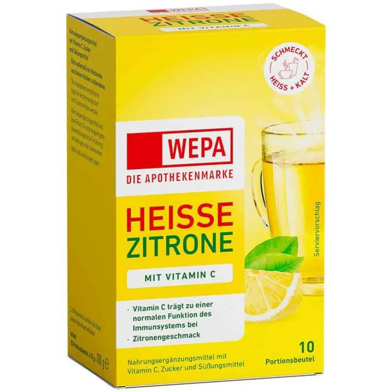 Sale heiße Zitrone + Vitamin C Pulver, 10X10 g Vitamin C (Ascorbinsäure)
