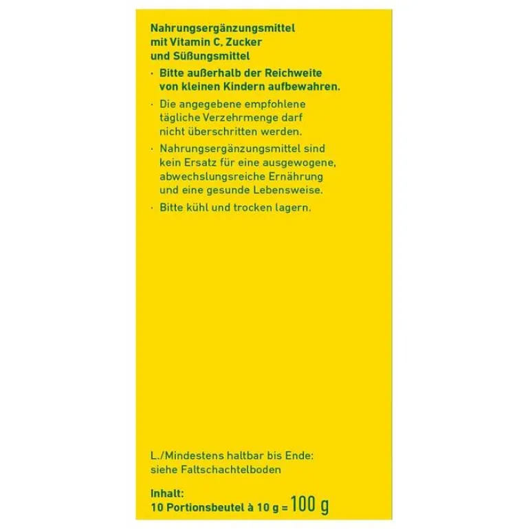 Sale heiße Zitrone + Vitamin C Pulver, 10X10 g Vitamin C (Ascorbinsäure)