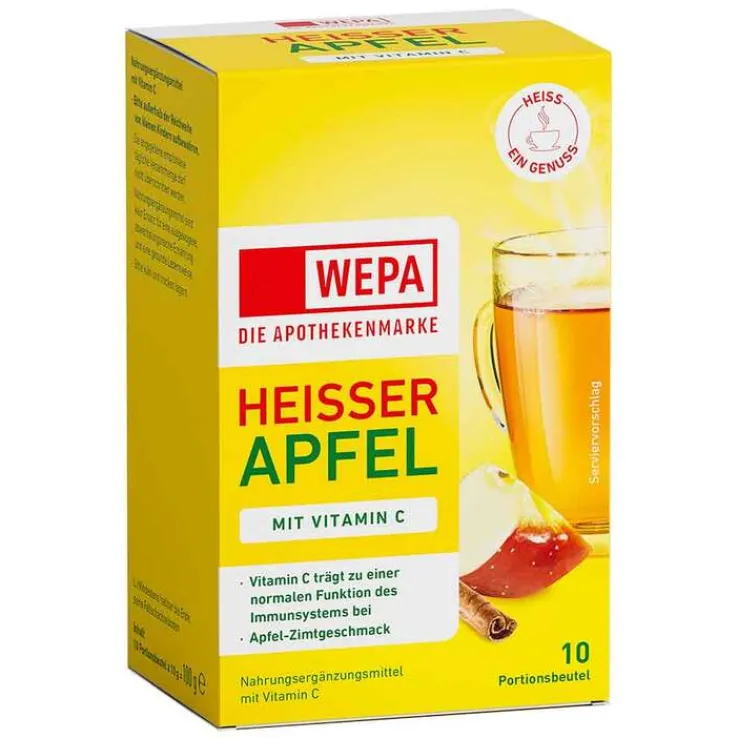 Wepa heißer Apfel + Vitamin C Pulver, 10X10 g