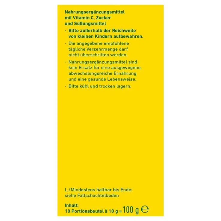 Wepa Ingwer + Honig + Vitamin C Pulver, 10X10 g