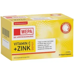 Vitamin C + Zink Kapseln, 60 St Vitamin C (Ascorbinsäure)