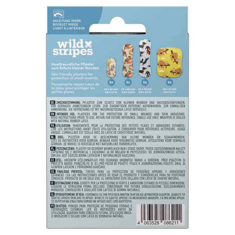 Best Wild Stripes Kids sensitiv Animal Fun Pflaster, 20 St