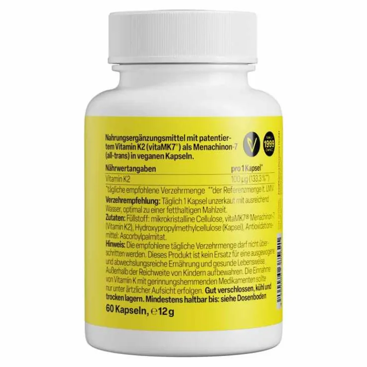 Zeinpharma Vitamin K2 100 µg Kapseln, 60 St