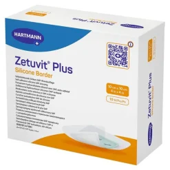 Outlet Zetuvit Plus Silicone Border 10x10 cm, 10 St Wundverband