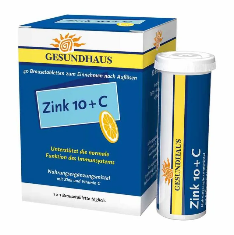 Online Zink 10 + C Brausetabletten, 40 St Zink