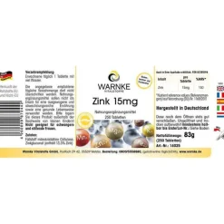 New Zink 15 mg Tabletten, 250 St Zink
