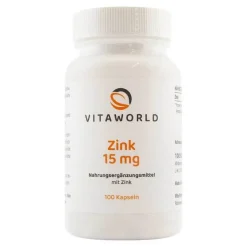 Best Zink 15 mg Zinkgluconat Kapseln, 100 St Zink