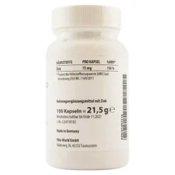 Best Zink 15 mg Zinkgluconat Kapseln, 100 St Zink
