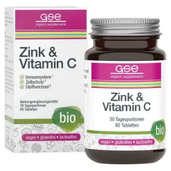 Online Zink + Vitamin C Complex Bio Phyto Vitamins Tabletten , 60 St Zink|Vitamin C (Ascorbinsäure)