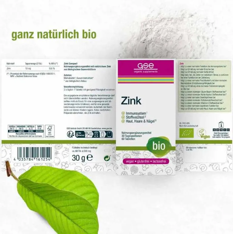 Best Zink Compact Bio Tabletten, 60 St Zink|Sonstige Bio Produkte