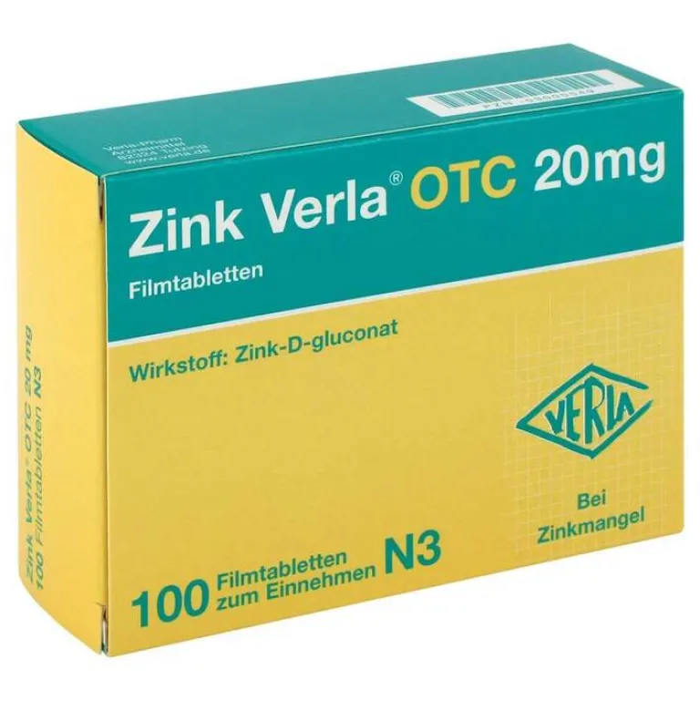 Verla Zink ® OTC 20 mg Filmtabletten, 100 St