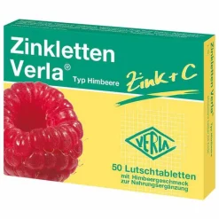 New Verla Zinkletten Himbeere Lutschtabletten, 50 St