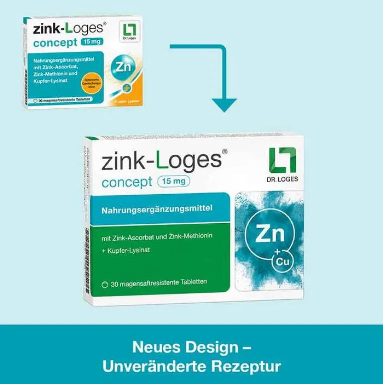 Outlet Dr. Loges Zink-Loges concept 15 mg magensaftresistent Tabletten, 30 St